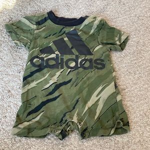 Adidas one piece romper size 9 months adidas 3 stripe logo cotton